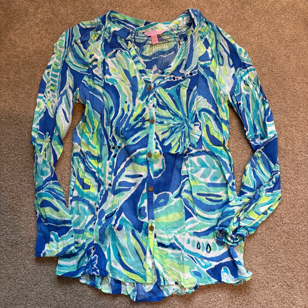 Lilly Pulitzer button front Elsa - Palm Passage